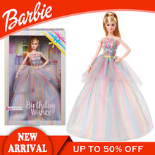 Barbie Girl Doll Toys Birthday WIshes Doll 2020 GHT42 Limited Edition Barbie Collection Children Toys Long Skirt Princess Doll 2024 - buy cheap