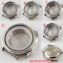 New Fit 24 Jewels NH35A NH36A 45mm  Watch Case Stainless Steel Sapphire Crystal Solid Back Rotating Bezel Without Magnifier 2024 - buy cheap