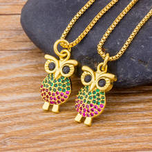 Fashion Animals Owl Choker Colorful Rhinestone Necklace Gold Color Chain Pendants Necklace Collier Best Jewelry Gift For Women 2024 - buy cheap