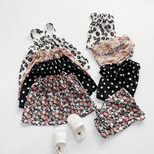 Girls Sling Sets Little Daisy 2022 Summer New Fashion Female Baby Printing Top + Mosquito Pants Two-piece 1 2 3 4 5 6 Years Old 2024 - buy cheap