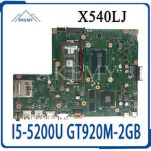 Akemy x540lj placa-mãe para For Asus x540l f540la x540la portátil placa-mãe 4g ram I5-5200U GT920M-2GB rev2.1 teste de trabalho 100% 2024 - compre barato