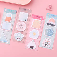 Cute cat N Times Memo Pad  Sticky Notes food Post Bookmark Stationery Label Stickers School Supplies Notepad escolar 2024 - buy cheap