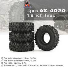 4 Pcs AUSTAR AX-4020 1.9 Inch 110mm Rubber 1/10 Rock Crawler Tires Tyre Part for D90 SCX10 AXIAL RC4WD TF2 RC Car Parts 2024 - buy cheap