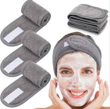 Tiara-bandana para maquiagem, acessórios de salão de beleza e spa, lavagem facial, ioga ajustável, maquiagem feminina 2024 - compre barato