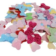 sew on Glitter felt patches for clothes 1cm*2cm bowtie shape 20pcs scrapbooking accessories 2024 - buy cheap