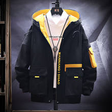 Chaquetas de invierno para hombre, Parka gruesa y cálida de terciopelo, cortavientos con capucha, Anorak, abrigo de vestir de mujer, negro y amarillo 2024 - compra barato