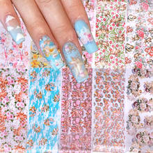 10-color Set Nail Art Stickers Water Transfer Paper Sticker Natural Angel Flower Rose Star Nails Decals Nail Art Decorations 2024 - buy cheap