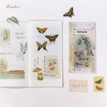 XINAHER 50 pcs/bag Vintage plant butterfly stamp girl paper sticker package DIY diary decoration sticker album scrapbooking 2024 - buy cheap