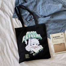 Japonês y2k anime bolsa de lona feminina casual punk rua hip-hop grande capacidade shopper saco dos desenhos animados engraçado bolsas de ombro feminino 2024 - compre barato