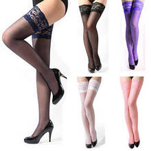 Nightclubs Sexy Fashion Womens Sheer Lace Top Stay Up Thigh High Hold-ups Stockings Pantyhose Thigh High Socks For Ladies Girls 2024 - compre barato