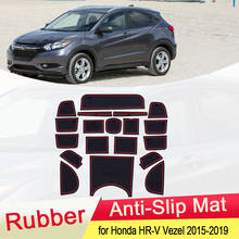 Alfombrilla de goma antideslizante para coche, accesorios para Honda HR-V Vezel 2015, 2016, 2017, 2018, 2019 2024 - compra barato