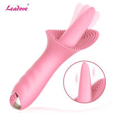 Vibrador innovador de silicona para el punto G para mujer, masajeador de lengua recargable, estimulador de clítoris y vibración de 10 velocidades, Juguetes sexuales ZD0282 2024 - compra barato