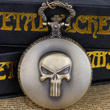 Anime Movie Skull Theme Quartz Pocket Watches Necklace For Men Women Antique Bronze Fob Chain Watch With Best Gifts 2024 - buy cheap