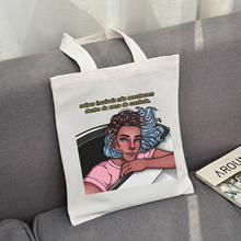 Sacos de lona para mulheres sacos de compras de algodão reutilizáveis sacos de lona para mulheres 2024 - compre barato