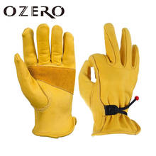 OZERO-guantes de cuero genuino para Motocross para hombre y mujer, accesorio para Moto de carreras con muñeca ajustable, 1004 2024 - compra barato