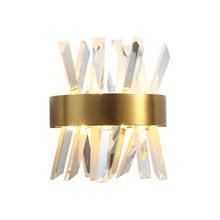 Современный светодиодный прикроватный светильник для спальни, декоративная настенная лампа с кристаллами, простой домашний светильник для гостиной, Золотое освещение 2024 - купить недорого