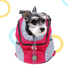 Double Shoulder Portable Travel Backpack Chest Bag Outdoor Pet Dog Carrier Bag Pet Dog Front Bag Breathable Mesh Backpack Head 2024 - buy cheap