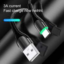 3а USB кабель светодиодный type C кабель для быстрой зарядки для samsung huawei Micro USB кабель для быстрой передачи данных для Xiaomi Redmi мобильный телефон USB C шнур 2024 - купить недорого