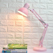 Long Arm Pink Desk Lamp USB Port Charge 3 Color Temperature Dimming Adjustable Clip LED Lights for Desktop Library Dormitory 2024 - buy cheap