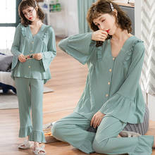 Pregnancy Maternity Pajamas Sleepwear Nursing Pregnant Pajamas summer Cute cotton VNeck Button Open clothes for Maternity Mother 2024 - buy cheap