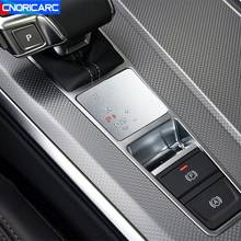 Estilo do carro center console botões de mudança de velocidades adesivo capa guarnição para audi a6 c8 2019-2020 lhd automóvel acessórios interiores 2024 - compre barato