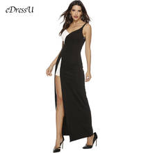 Sexy Evening Dress Vestido de Fiesta Black White Contrast Party Dress Slit Evening Club Dress Long Formal Dress YSM-5130 2024 - buy cheap