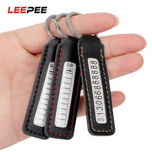 LEEPEE Car Phone Number Plate Keychain Key Ring Anti-lost Phone Number Card Car-styling 2024 - buy cheap