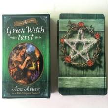 Cartas verdes de tarô de bruxa, 78 cartas para família, jogos de tabuleiro, orientação, destino, adivinhação 2024 - compre barato