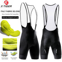 X-TIGER pro profissão corrida ciclismo bib shorts com 8cm itália prendedores leve bib pant almofada de alta densidade para longo passeio de tempo 2024 - compre barato