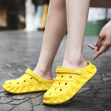 2021 new slippers summer hollow buckle women's shoes beach shoes garden shoes thick-soled sandals Baotou hole shoes wading shoes 2024 - buy cheap