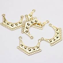 6 pçs/lote Liga de Zinco Encantos Conectores Charms Geometria Metal Ouro Borla Loop Usado Para fazer Jóias DIY Encontrar Acessórios 2024 - compre barato