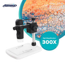 Aomekie-microscópio digital 300x com zoom, usb, 5mp, hd, 8 leds, lupa eletrônica, detecção de pele, reparo pcb 2024 - compre barato