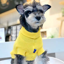 Теплый свитер для собак костюм для щенков однотонная одежда для домашних собак Йоркширский Французский бульдог вязаная одежда для домашних животных для собак куртка 2024 - купить недорого