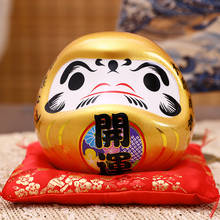 Maneki neko daruma ornamento de cerâmica, 4.5 polegadas estátua do gato da fortuna, presente decorativo de casa de feng shui cofrinho 2024 - compre barato