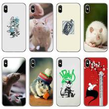 Симпатичные граффити крыса аксессуары чехол для телефона для iPhone 11 Pro XS Max XR X 8 7 6 6S Plus 5 фотосессия 4 iPod Touch 5 6 2024 - купить недорого