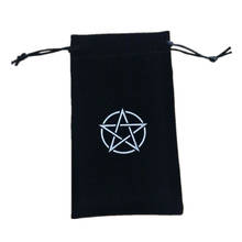 1pcs Velvet Pentagram Tarot Storage Bag Board Game Cards Embroidery Drawstring Package Witchcraft Supplies for Altar Tarot Box 2024 - buy cheap