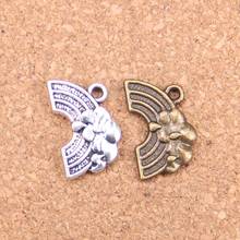 14pcs Charms rainbow flower 12x19mm Antique Pendants,Vintage Tibetan Silver Jewelry,DIY for bracelet necklace 2024 - buy cheap