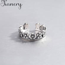 JIANERY Bohemian Vintage Silver Color Flower Rings For Women Opening Antique Rings Jewelry Girls Gifts 2024 - buy cheap