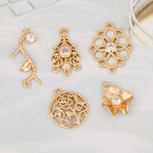 HAOSAW 6Pcs Jewelry Accessories/CZ Charms/Earrings Pendant/DIY Making/Hand Made/Flower Shapes/Jewelry Findings & Components 2024 - buy cheap