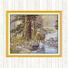 Stag DIY Needlework Cross Stitch Sets Embroidery Thread Sets 14CT Printed Fabric 11CT Counted Canvas Handmade Cross Stitch Kits 2024 - buy cheap