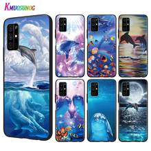Silicone Black Cover ocean dolphin for Huawei Honor 9A 9C 9S 9X Lite 10 10i 20 V20 20S 30 Pro Lite Phone Case 2024 - buy cheap