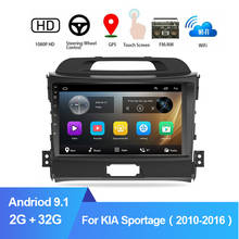 Radio con GPS para coche, reproductor Multimedia con Android 2010, 2 din, vídeo, estéreo, para KIA Sportage 3, 2011, 2016-9,1, 9" 2024 - compra barato