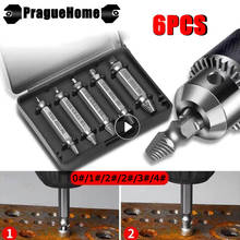 6 PCS Damaged Screw Extractor Screwdriver Drill Bit Set Stripped Broken Screw Bolt Remover Extractor Take Out Demolition Tools 2024 - купить недорого