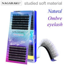 Nueva llegada NAGARAKU Arco Iris lash pestaña color lash ombre sintético visón natural suave de extensión de pestañas individuales 2024 - compra barato