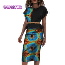 Conjunto de falda Africana Bazin Riche para mujer, Top y faldas tradicionales africanas para mujer, trajes de falda africana para mujer de oficina WY5216, 2 piezas 2024 - compra barato