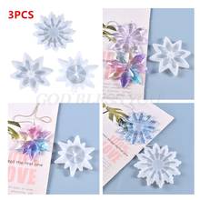 3Pcs Snowflake Pendant Silicone Mould DIY Crafts Jewelry Making Tool Crystal Epoxy Resin Mold Drop Shipping 2024 - buy cheap