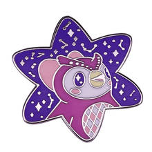 Owl Celeste starry sky scene and star fragments pattern Enamel Pin  Constellation Astronomy astrology ACNL Themed Gift brooch 2024 - buy cheap