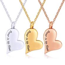 1 pcs Stainless Steel Heart Necklace Memorial Cremation Urn Necklace Locket Pendant Bone Ash Jewelry for Men Women Chain Pendant 2024 - buy cheap