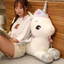 30~80cm Giant Unicorn Plush Toys Stuffed Animal Horse Pillow for Girl Sequin Horn Soft Doll Home Bed Decor Lover Birthday Gift 2024 - buy cheap