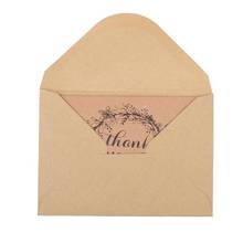 50pcs Vintage Card with Envelop Brown Recycled Wedding Party Thank You Kraft Cards Envelops 2024 - buy cheap
